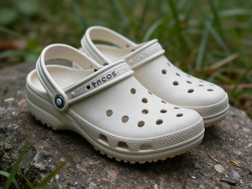 freepik give me a latest crocs model image with natural ba 47987
